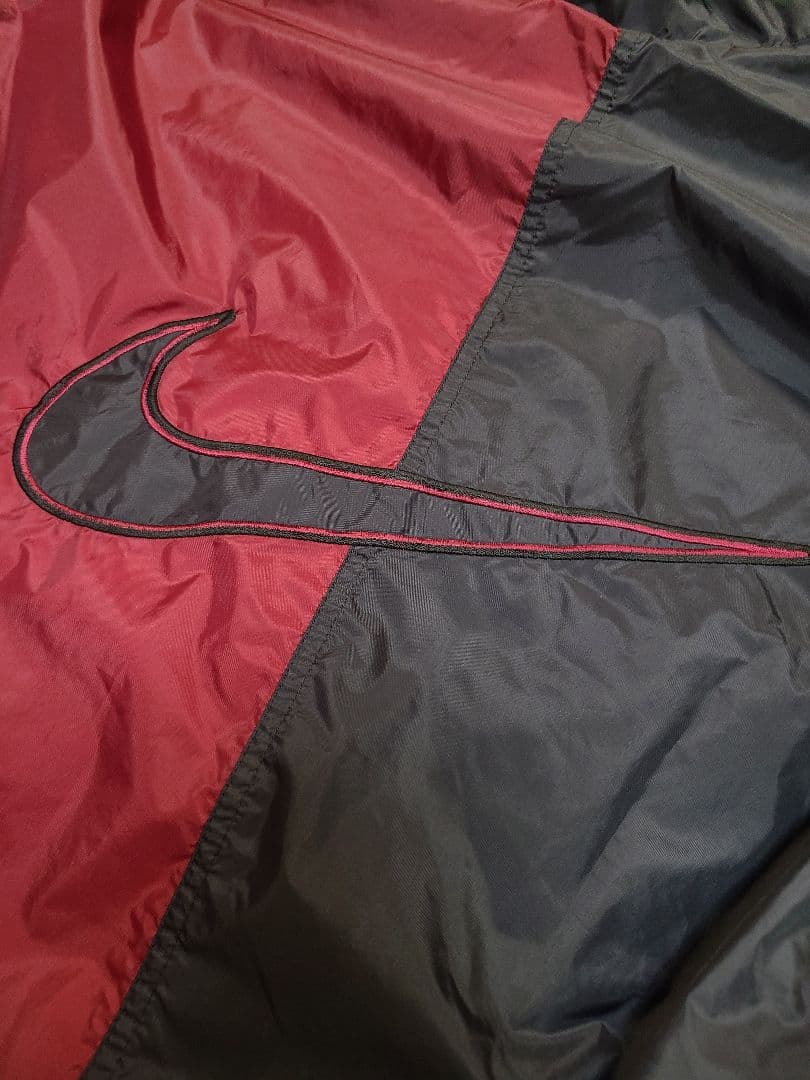 げ*き様 90s Nike ナイロンジャケット M エンジ/黒