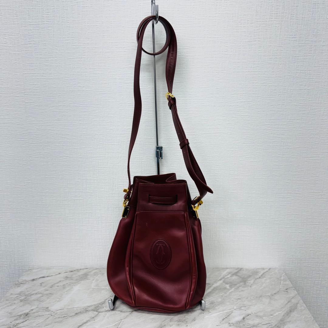 ✨Cartier✨カルティエ✨ボルドー✨レザー✨マストライン✨ヴィンテージ✨