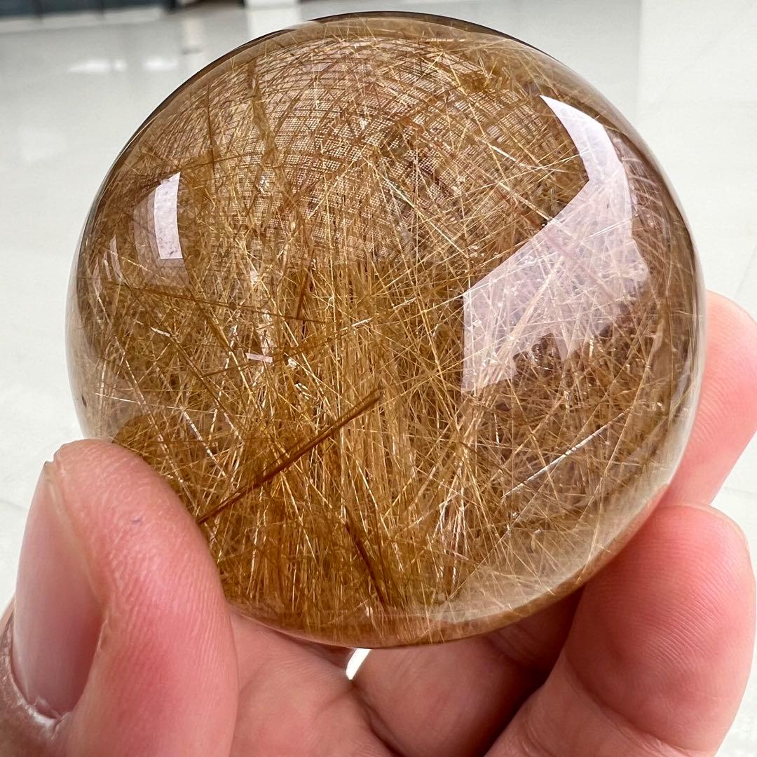 ⭐︎【極上品】タイチンクオーツ 置物 52.5mm 203g