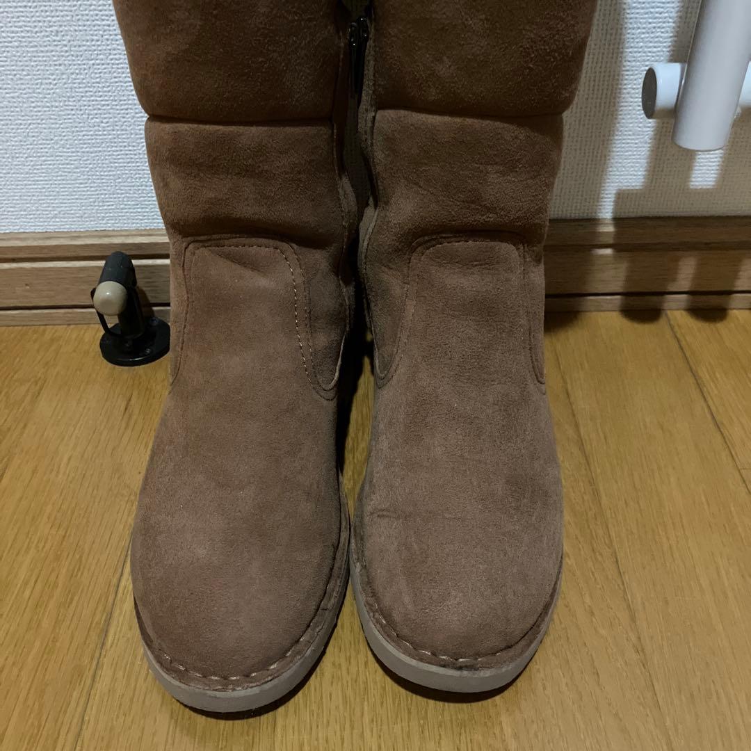 UGG ブラウン ロングブーツ ニーハイ　ファー付き　美品