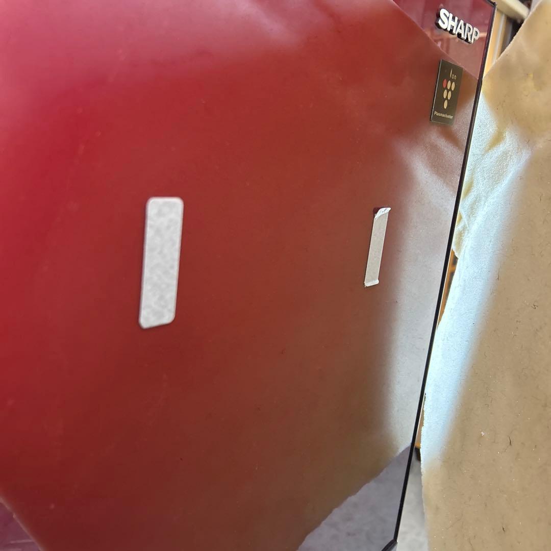 SHARP 2021年製 3ドア冷蔵庫 ワインレッド