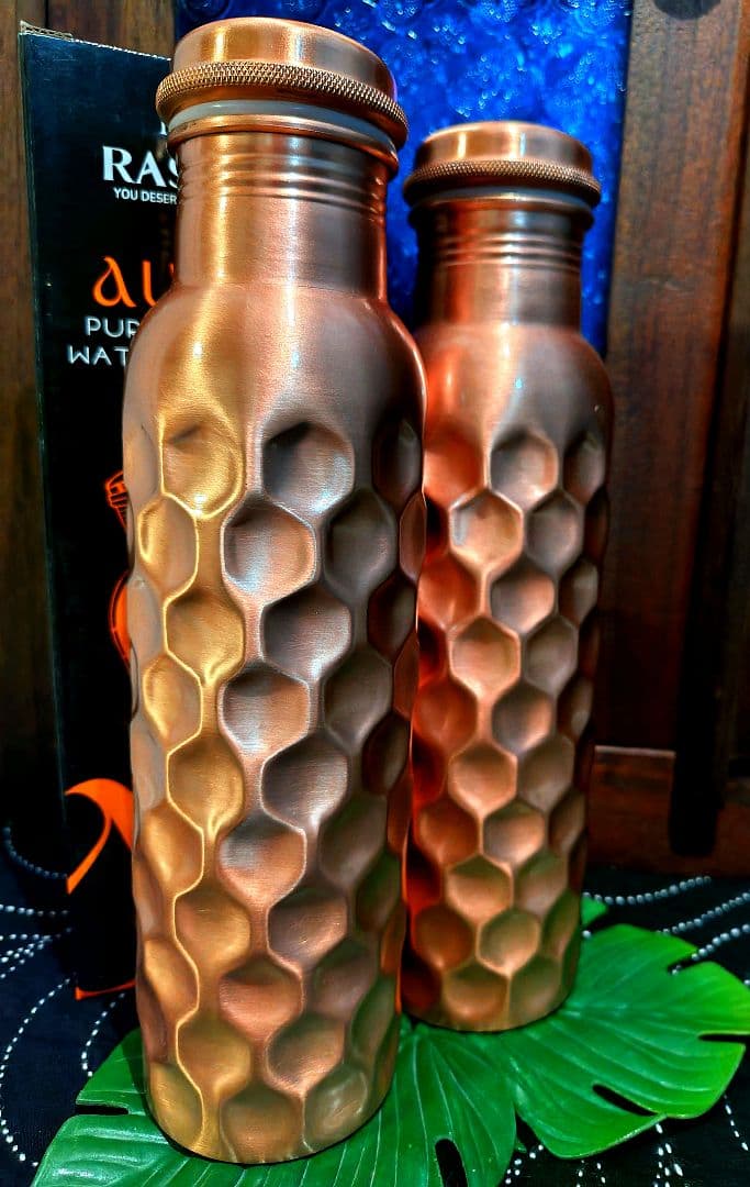 １３６♦両面純銅 約９５０ml×２本セット ＊銅イオン水 アーユルヴェーダ