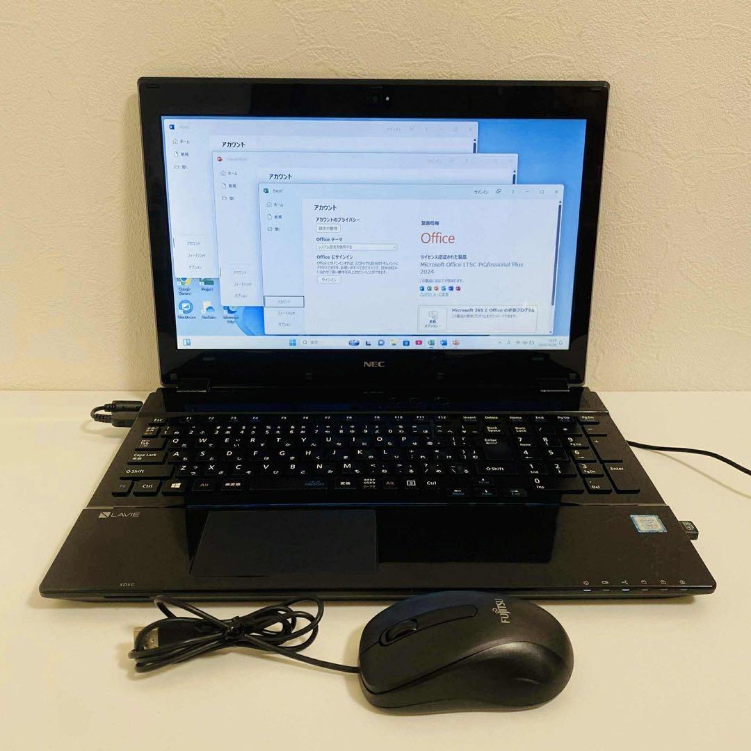 Y887 NECノートパソコンSSD高速第7世代 Windows11オフィス付き