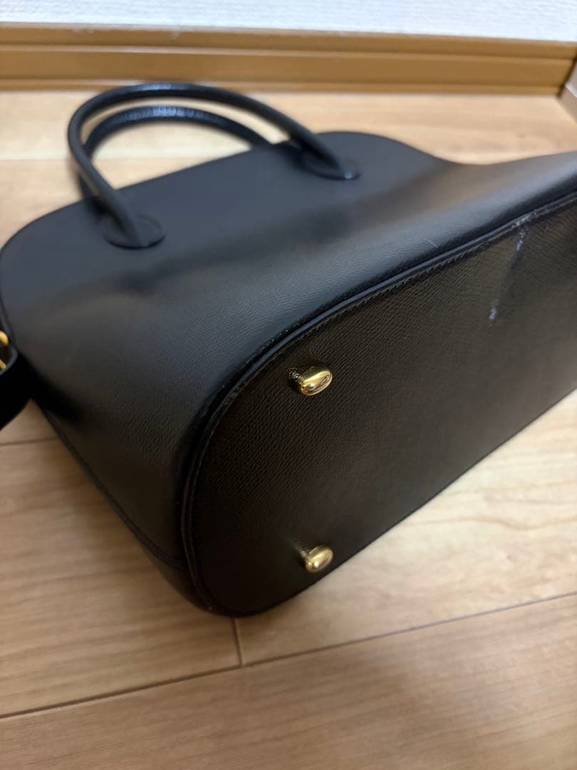 オールドセリーヌ CELINE ボリード レザー ハンドバッグ 黒 ブラック