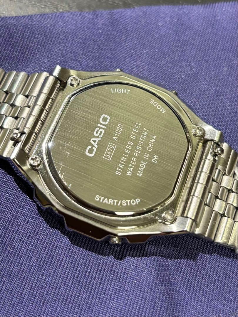 CASIO A1000D-7 メッキ無し5連ベルA1000 箱無し