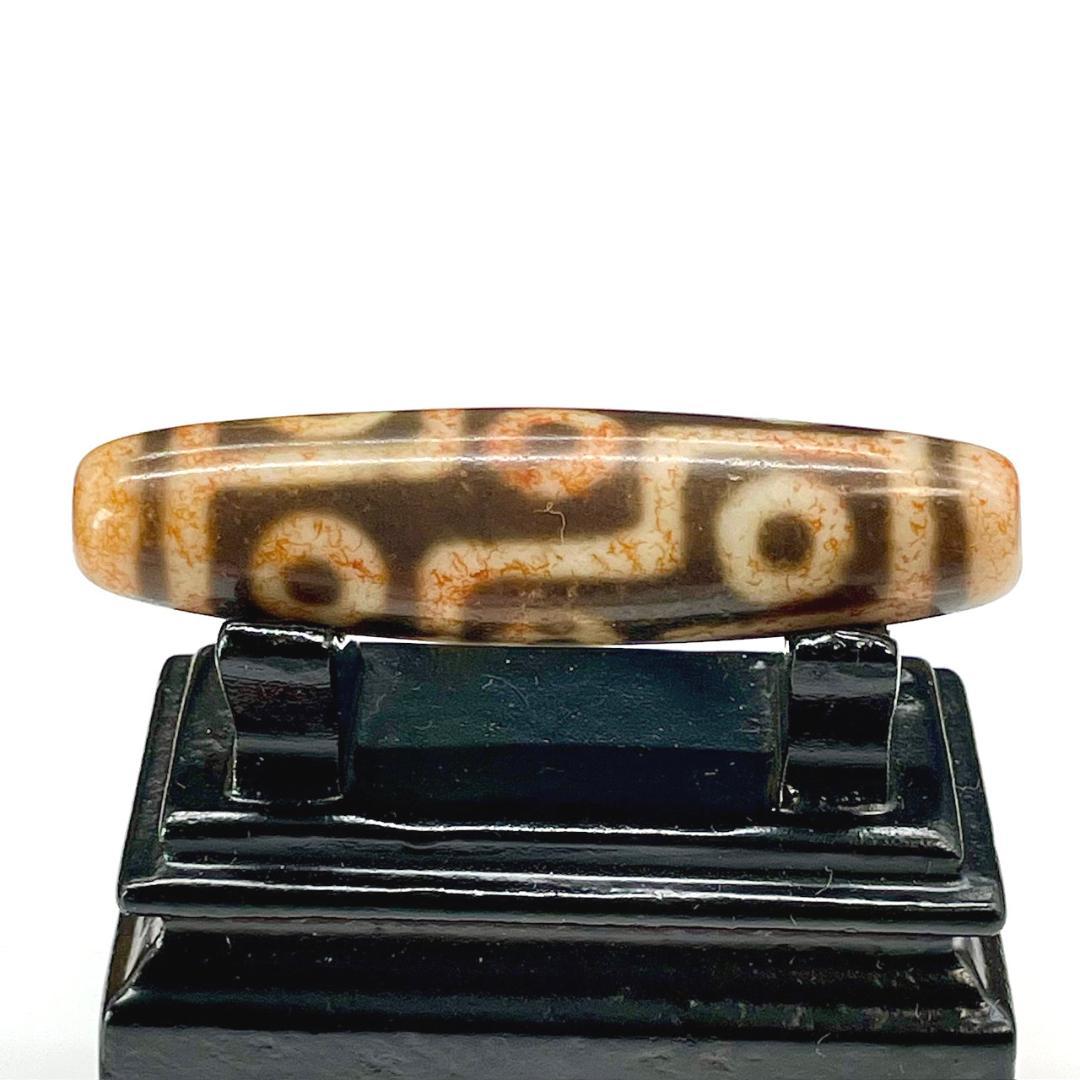 h*a様 ◆年代物◆ 九眼天珠 730 朱砂 ジービーズ 西蔵天珠 お守り 53