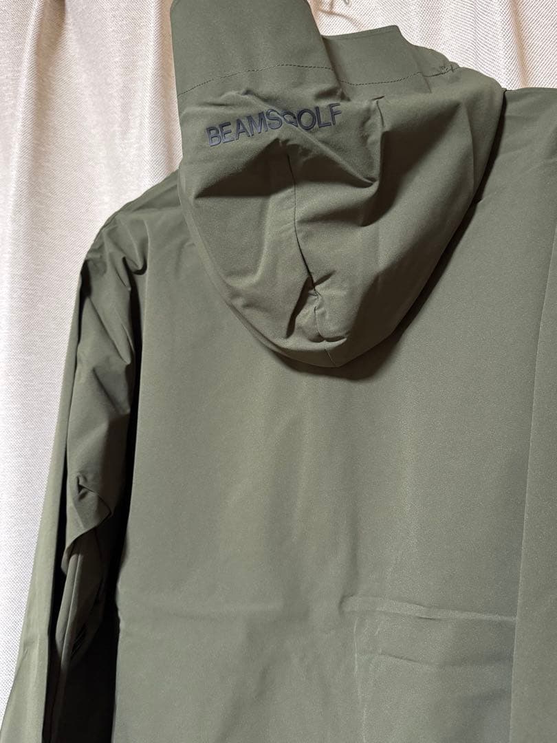 BEAMS GOLF フード付きジャケット オリーブ