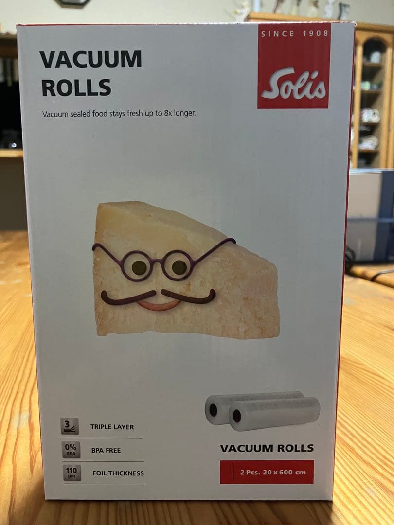 ソリス自動真空パック機576 専用ロール2本(6m)
