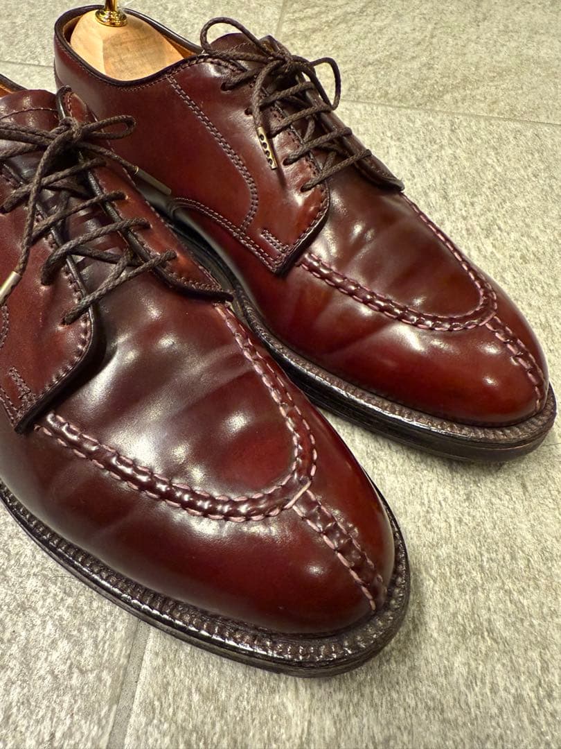 【美品】ALDEN コードバン バーガンディ Uチップ 2210 シューツリー付