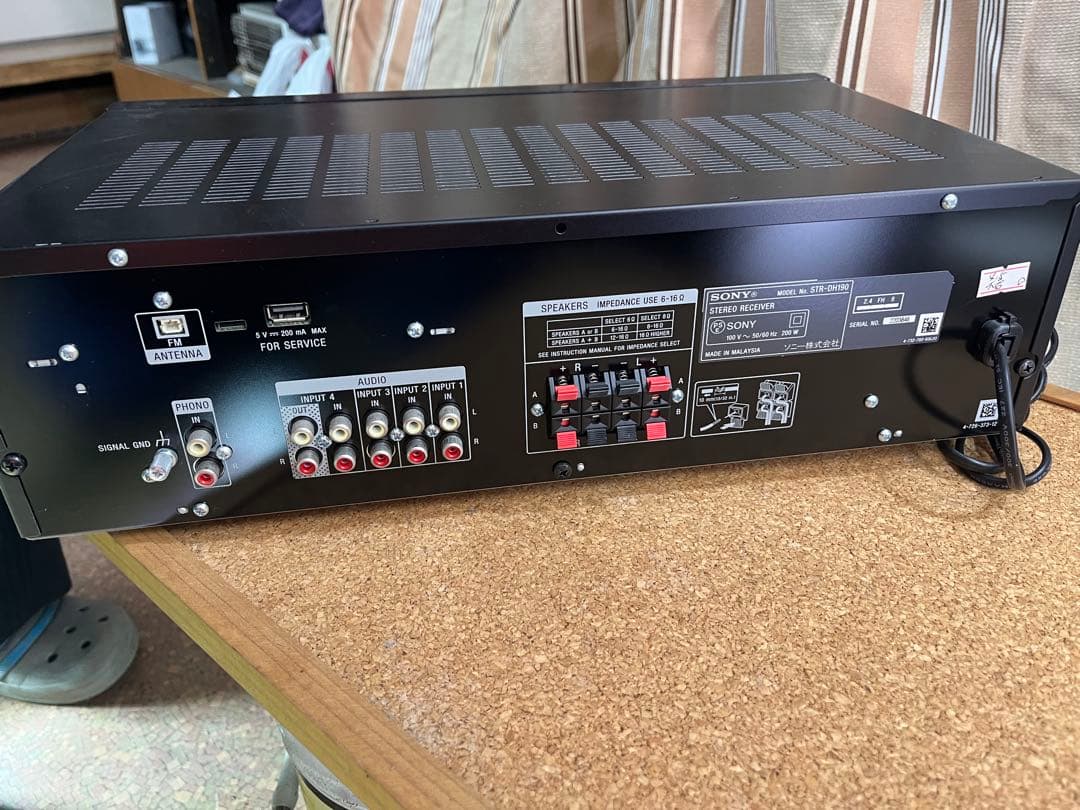 SONY STR-DH190 アンプ ブラック