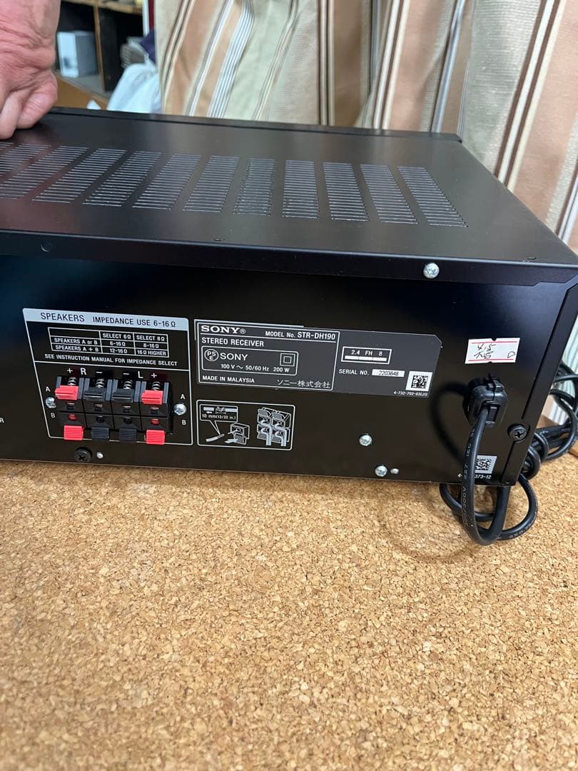 SONY STR-DH190 アンプ ブラック