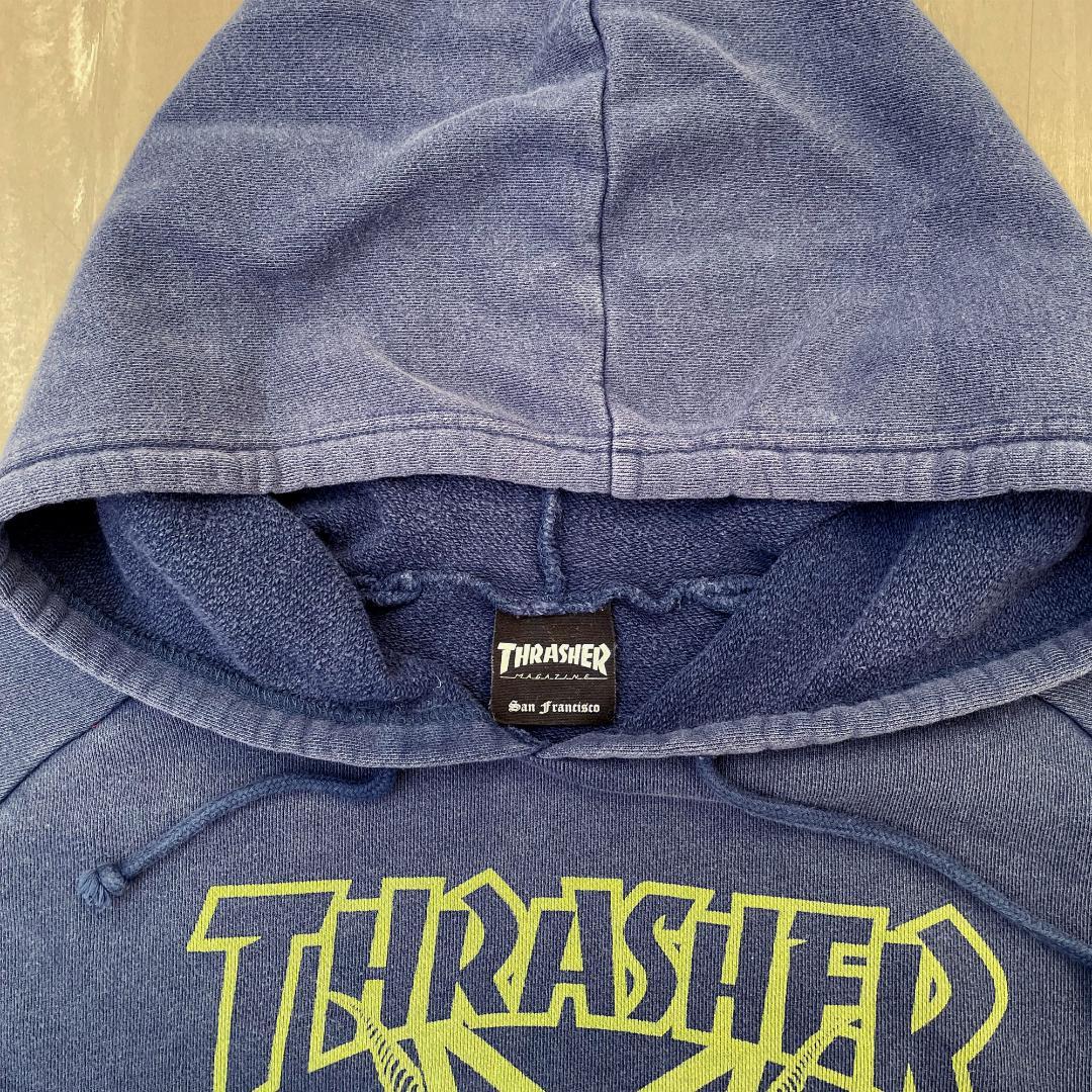 【Y2K日本企画】THRASHER スラッシャー スウェット 茄子紺 ビンテージ