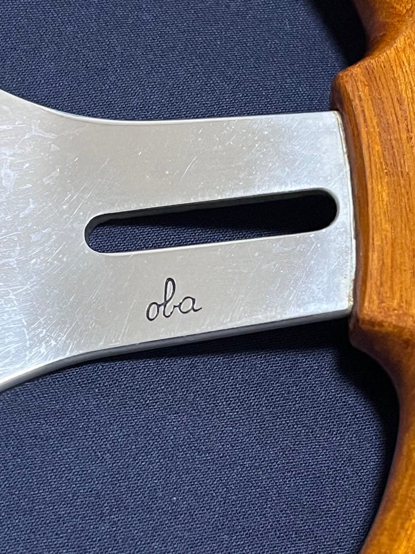 美品 OBA オバ 28パイ ステアリング ハンドル オバハン 旧車 ウッド