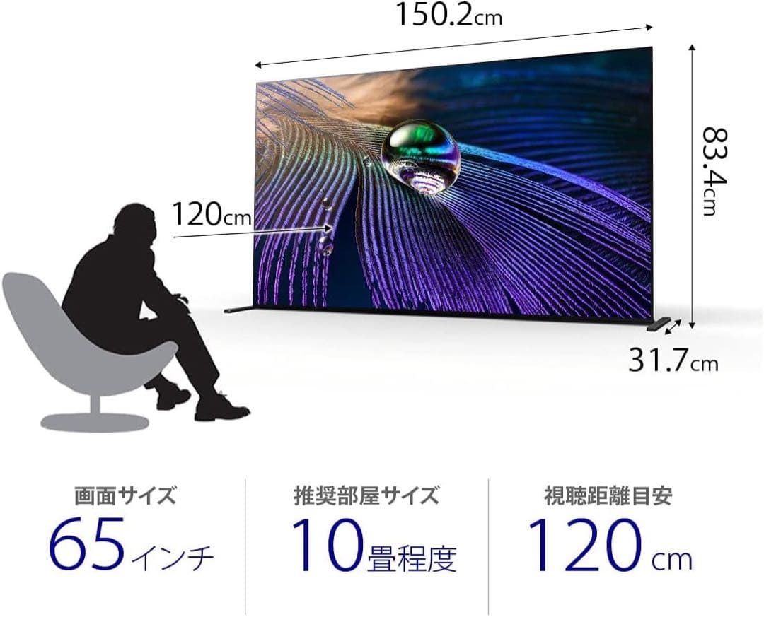 【- kijoy 様】SONY 65型 2021年製 XRJ-65A90J
