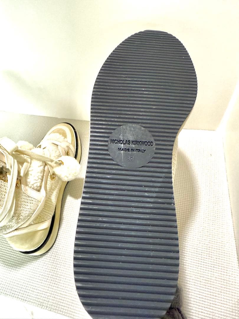 Nicholas Kirkwood ニコラスカークウッドアイボリーブーツ 38