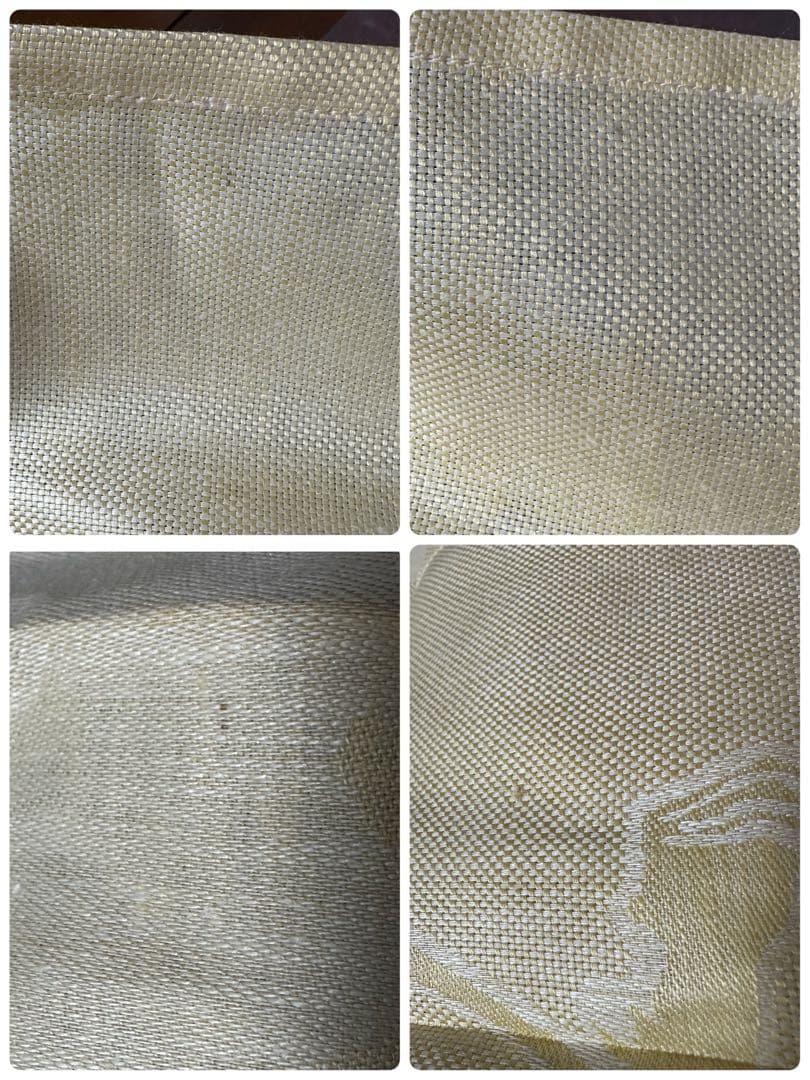 エルメス　馬柄　ホース　テーブルクロス　リネン　麻　ライトイエロー　黄色　未使用