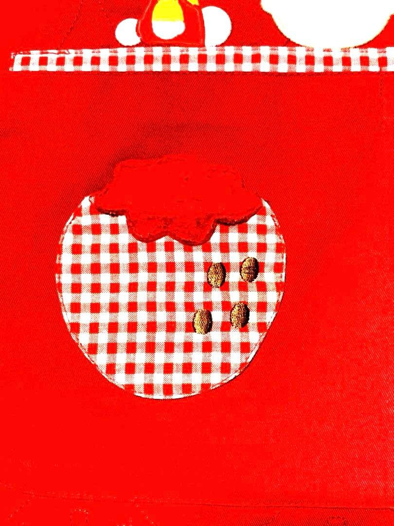 2006年製ハローキティ エプロン 赤刺繍 Sanrioサンリオ