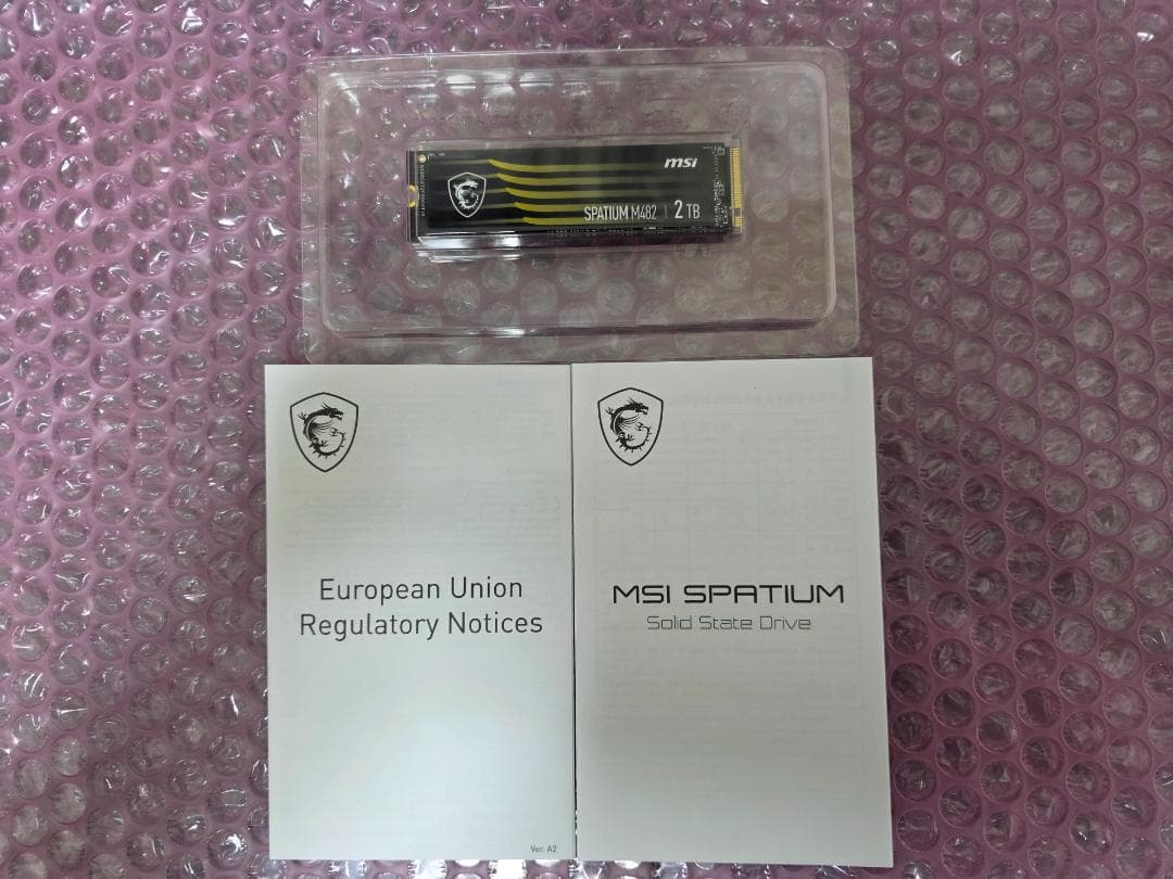 内蔵型SSD MSI SPATIUM M482 PCIe 4.0 NVMe M.2 2TB