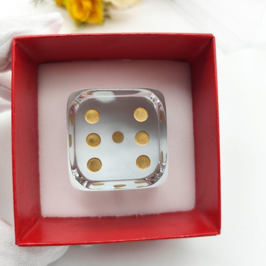 超希少 新品 バカラ クリスタルダイス サイコロ ゴールド 運