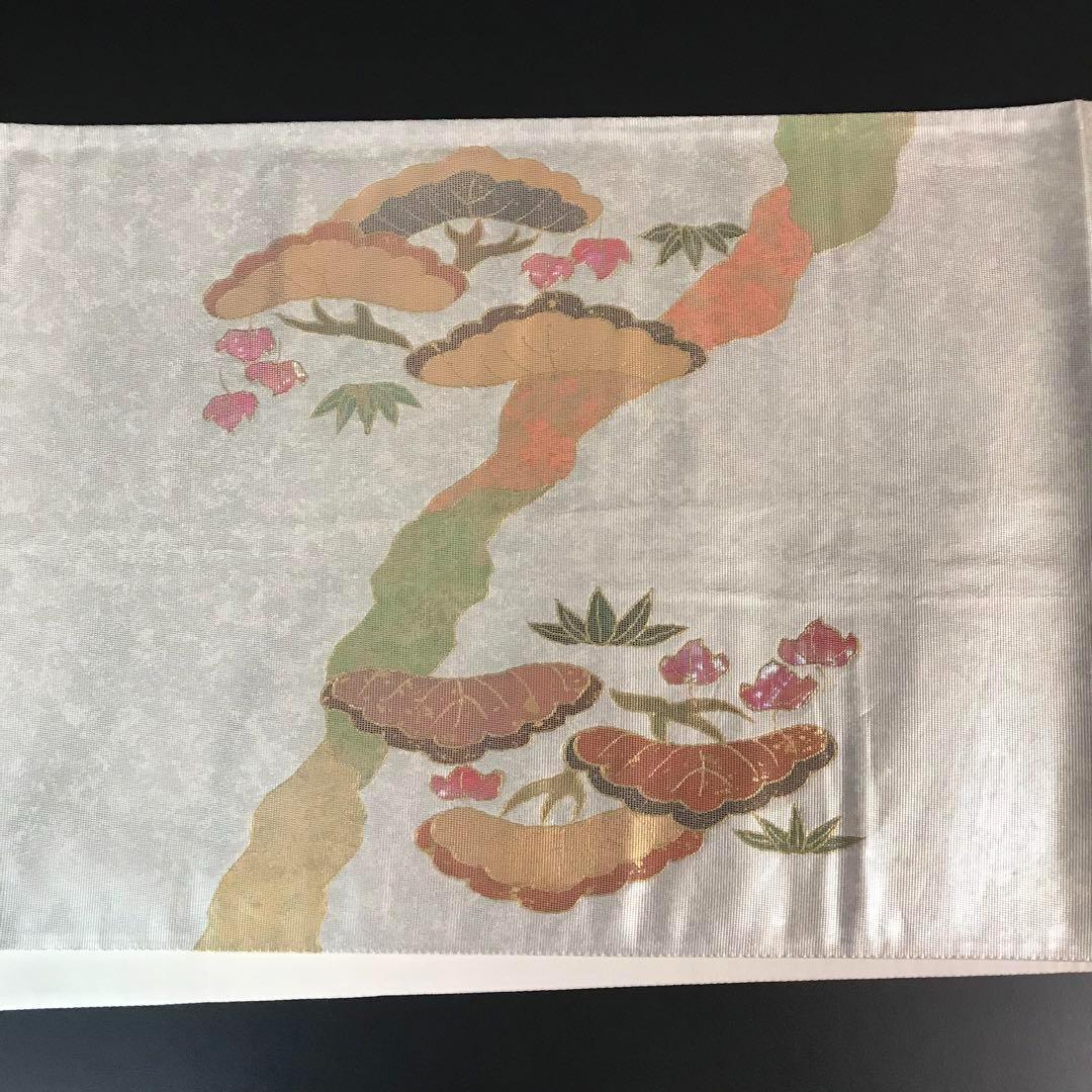 ZF-976 袋帯 螺鈿 鳳凰 正絹 太鼓柄 高級 逸品 希少