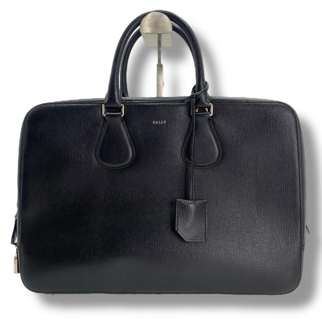美品 BALLY バリー レザー 2WAY バッグ ビジネス A4 ブラック