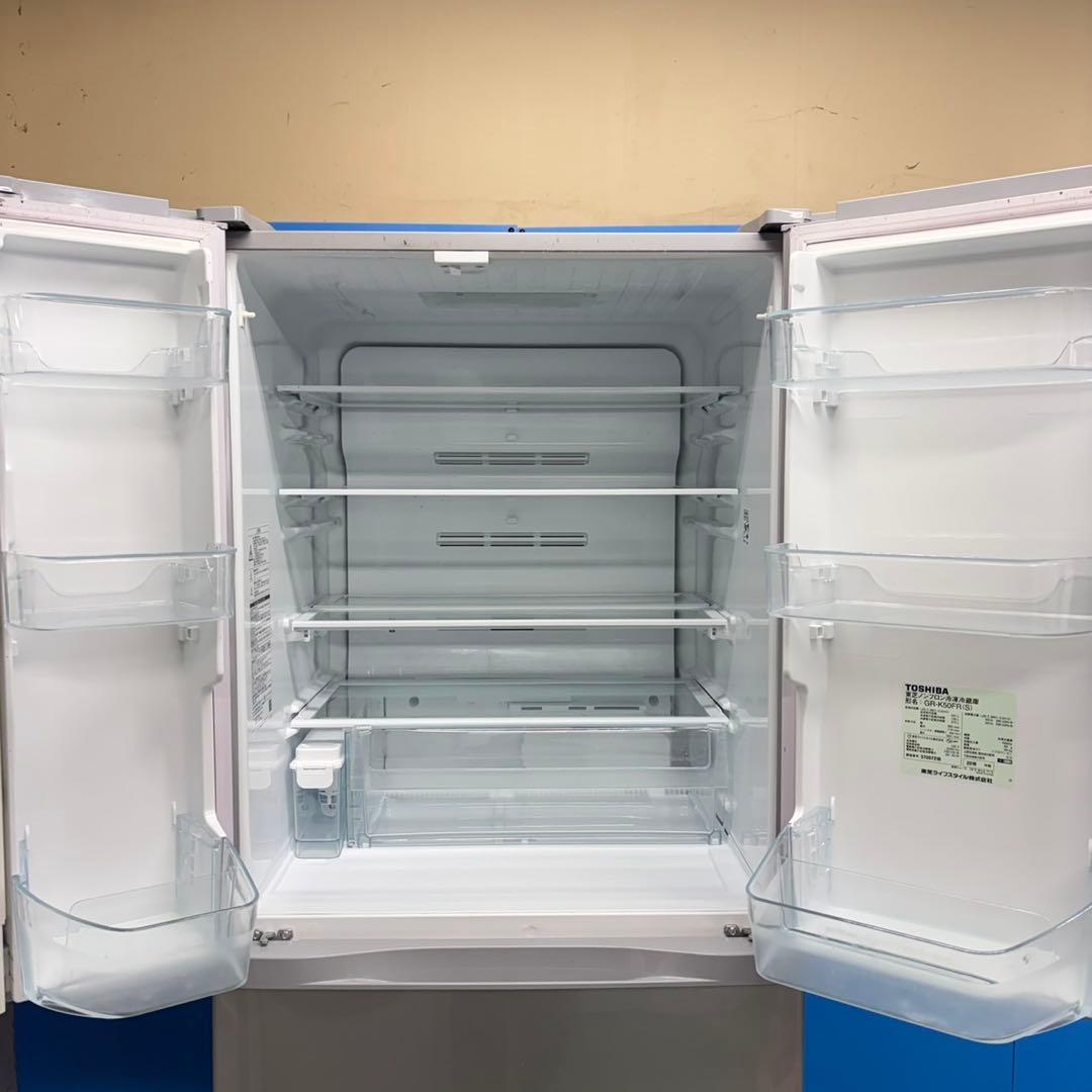 634 ファミリー向け　大型冷蔵庫　6ドア　観音開き　フレンチドア　500L強