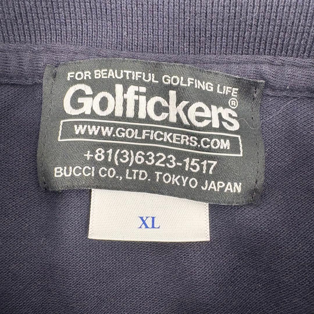 Golfickers ゴルフィッカーズ ポロシャツ XL 紺 ネイビー 862