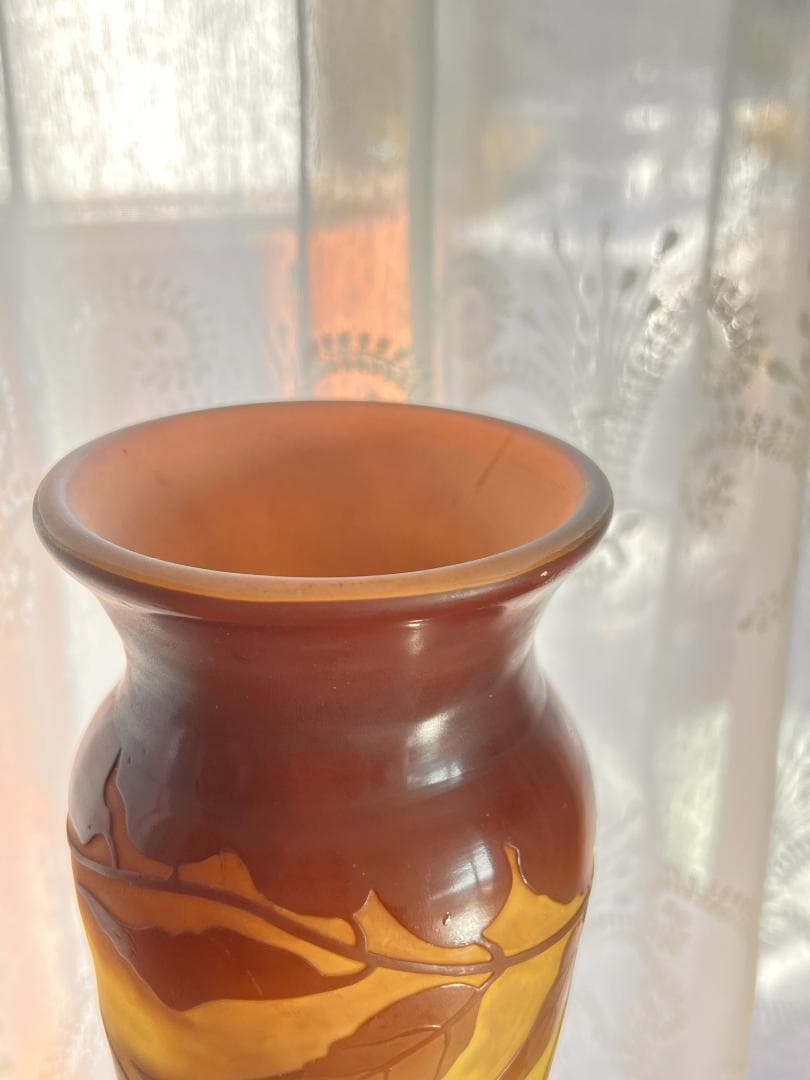 エミールガレ　Galle　花瓶　アールヌーボー　クレマチス