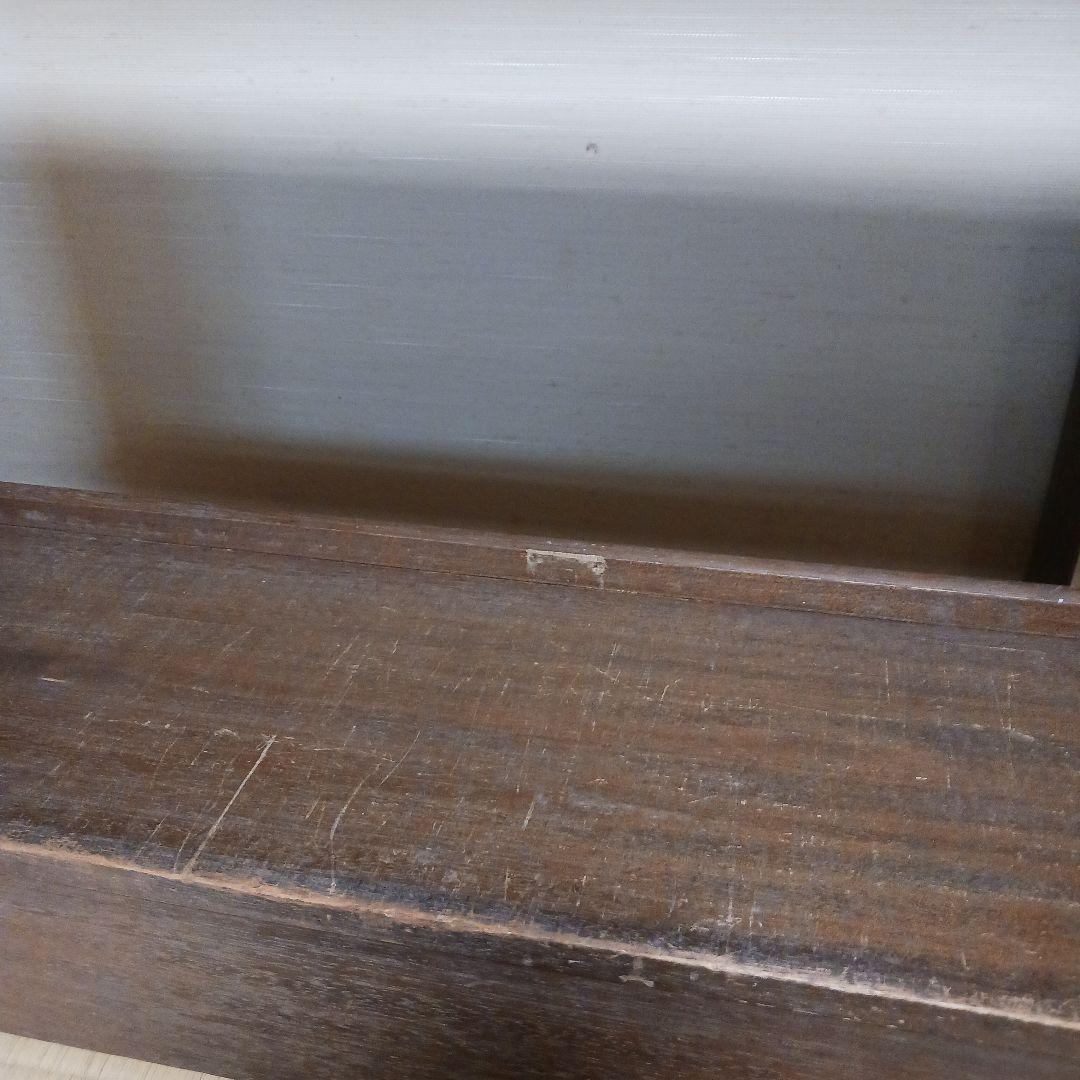 古道具　楔棚　本棚　透かし彫り