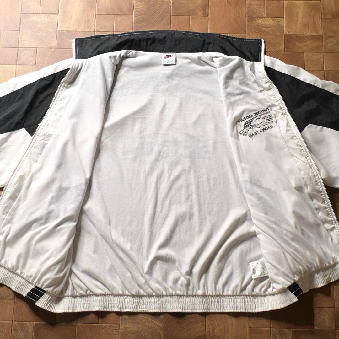 B*様 90s　ナイキ　企業ロゴ ナイロンジャケット　ホワイト　ブラック　白黒