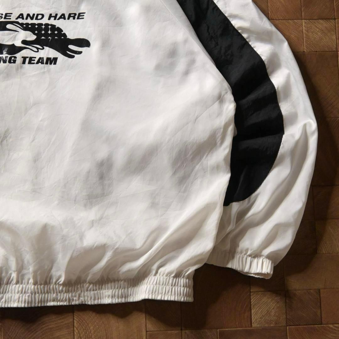 B*様 90s　ナイキ　企業ロゴ ナイロンジャケット　ホワイト　ブラック　白黒