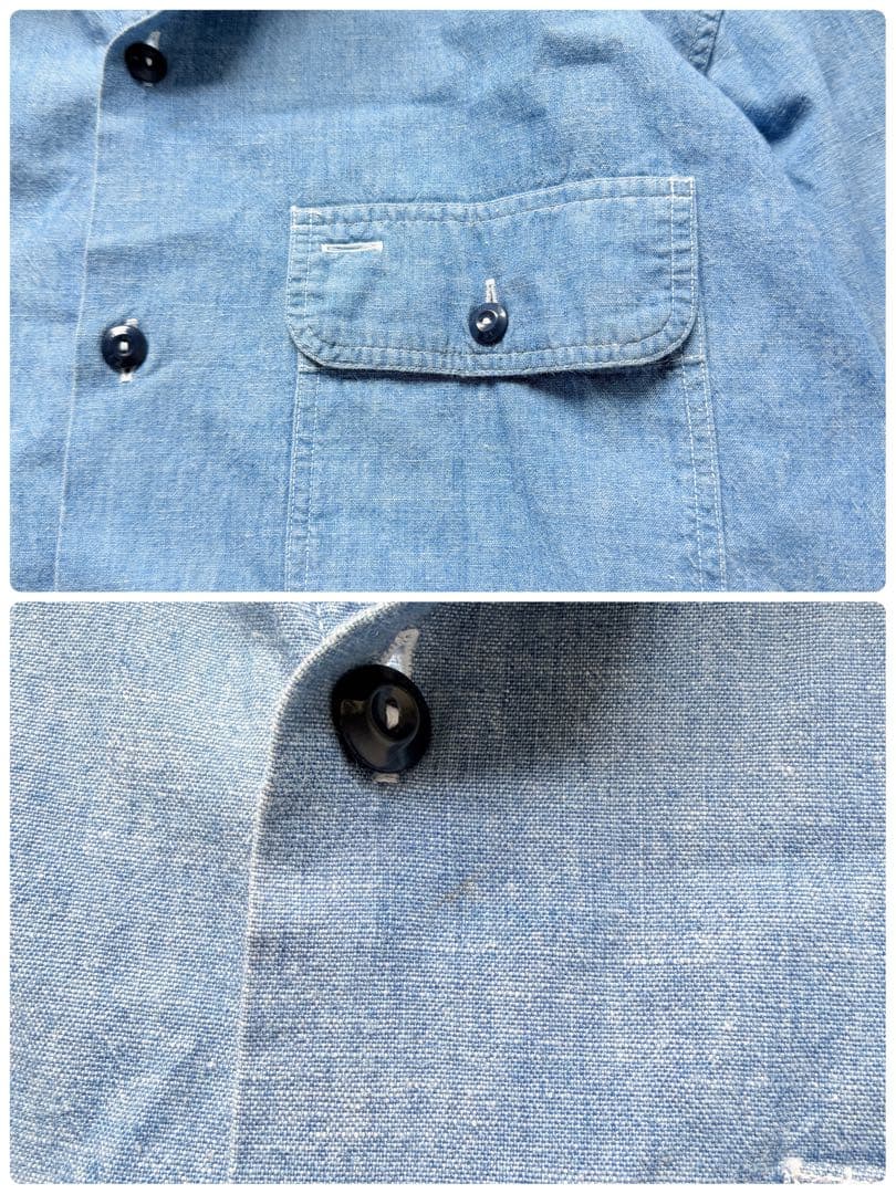 希少✨マディソンブルー　HAMPTON シャンブレーシャツ ワークシャツ　刺繍