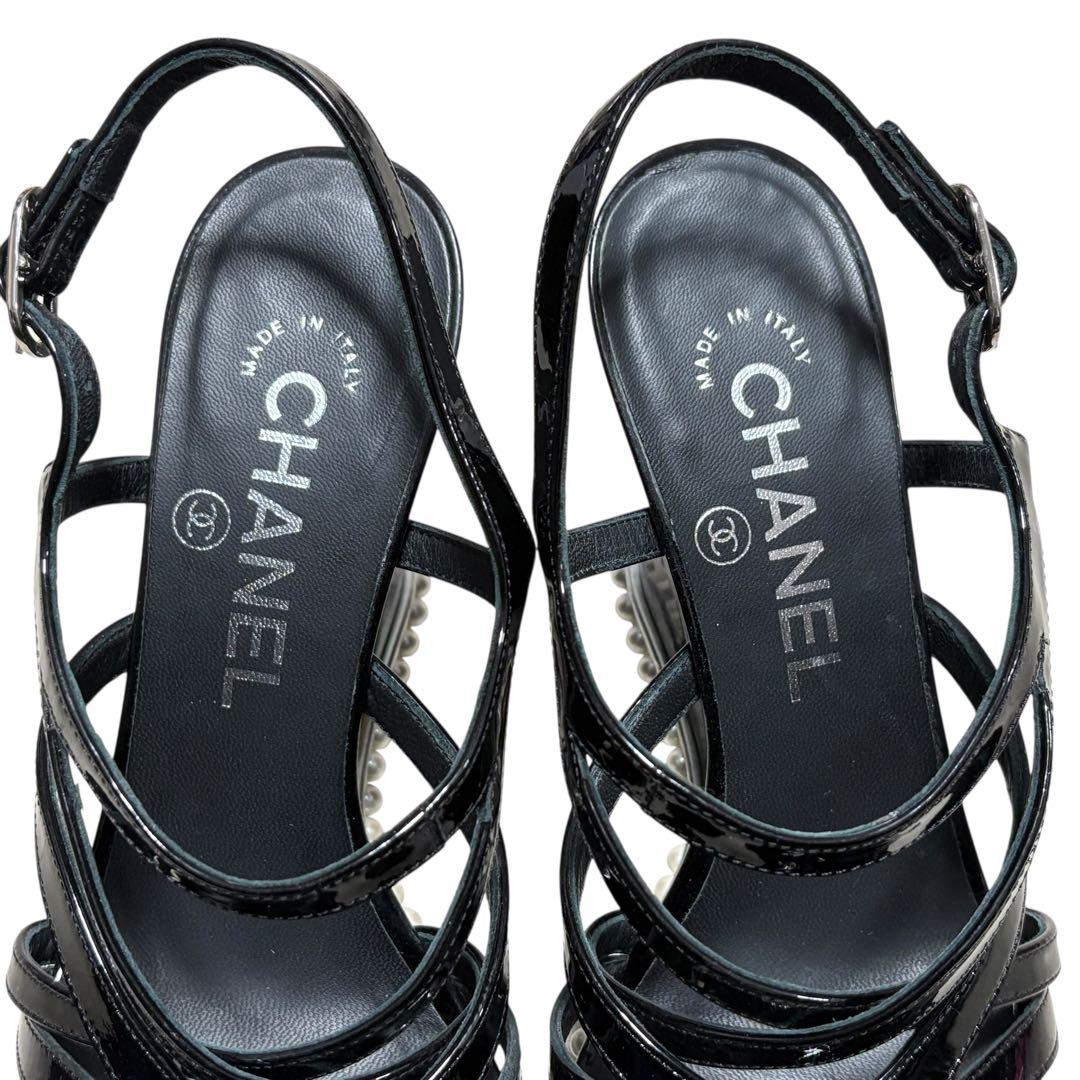 CHANEL シャネル ココマーク パール サンダル 36 1/2