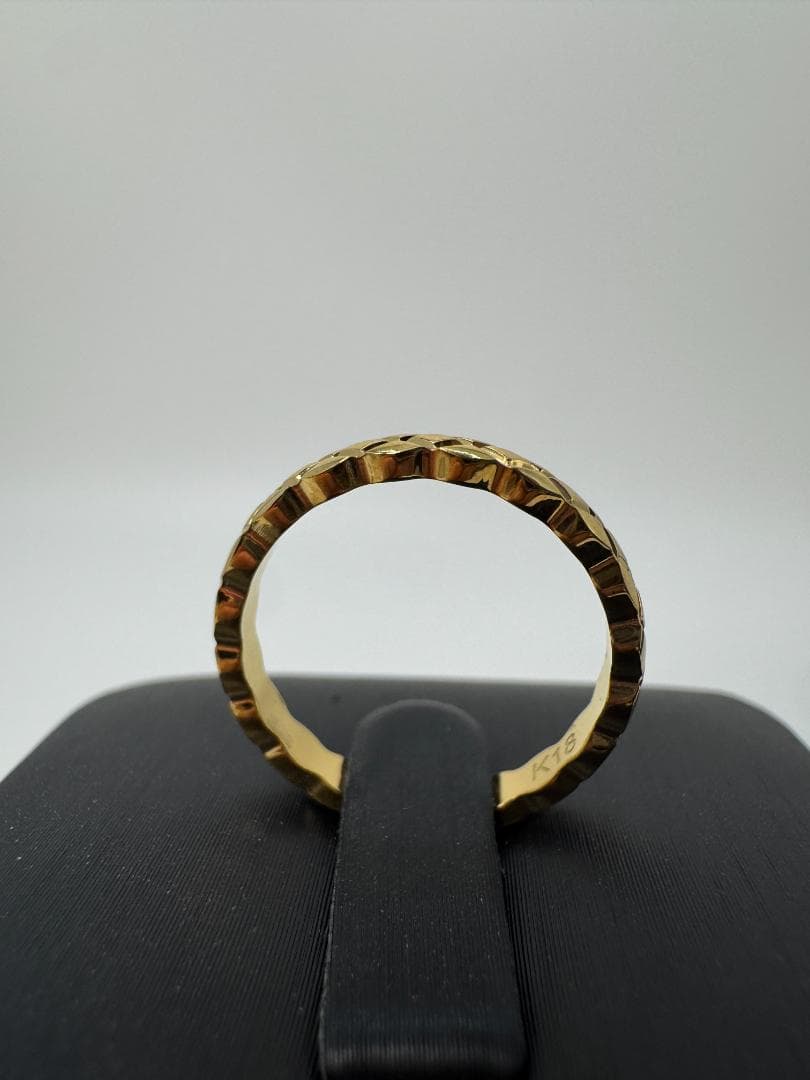K18ゴールド 編み込みデザイン リング1.59g 11号 即日発送