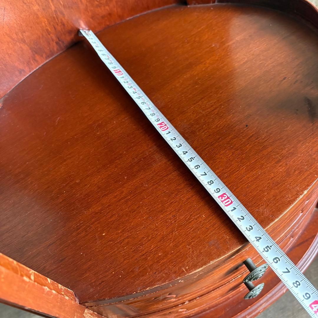 イタリア　猫脚コンソールドロワー　電話台　ヴィンテージ