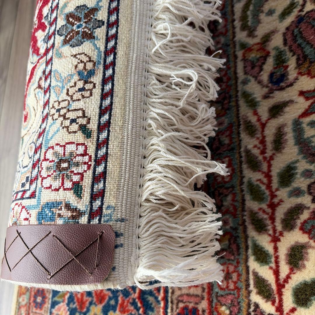 専用出品　ペルシャ絨毯　ナイン産9la約203cm×61cm 未使用に近い美品