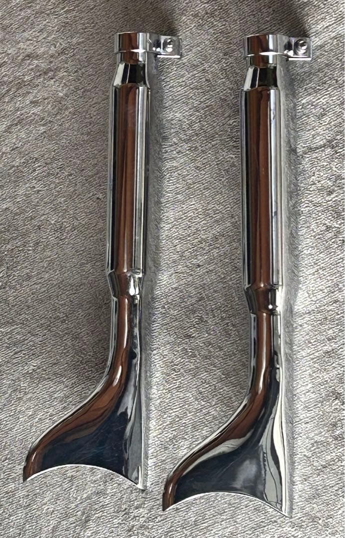 ハーレーダビッドソン　フィッシュテールマフラー テールパイプ クローム