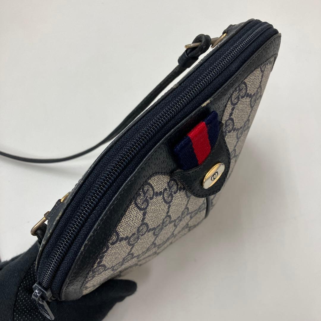 GUCCI オールドグッチ　シェリーラインレザーショルダーバッグ
