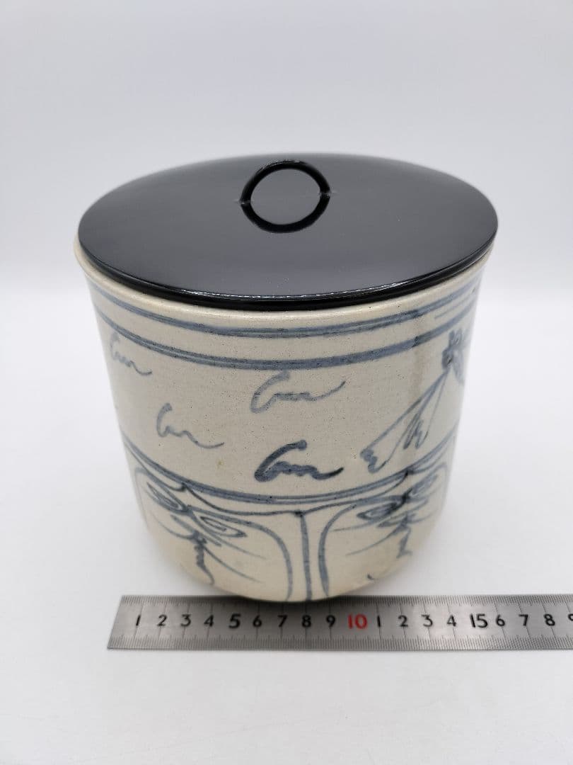 c670 水指 安南写 蜻蛉 太仙窯 木箱 茶道具 古物