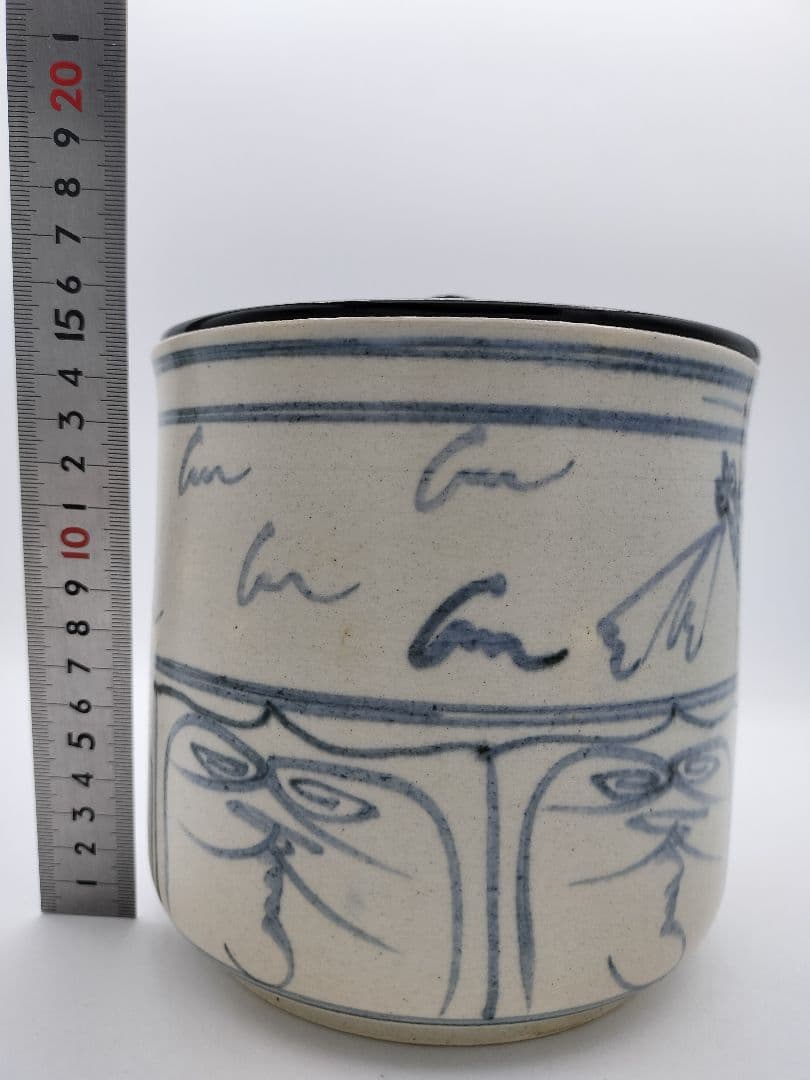 c670 水指 安南写 蜻蛉 太仙窯 木箱 茶道具 古物