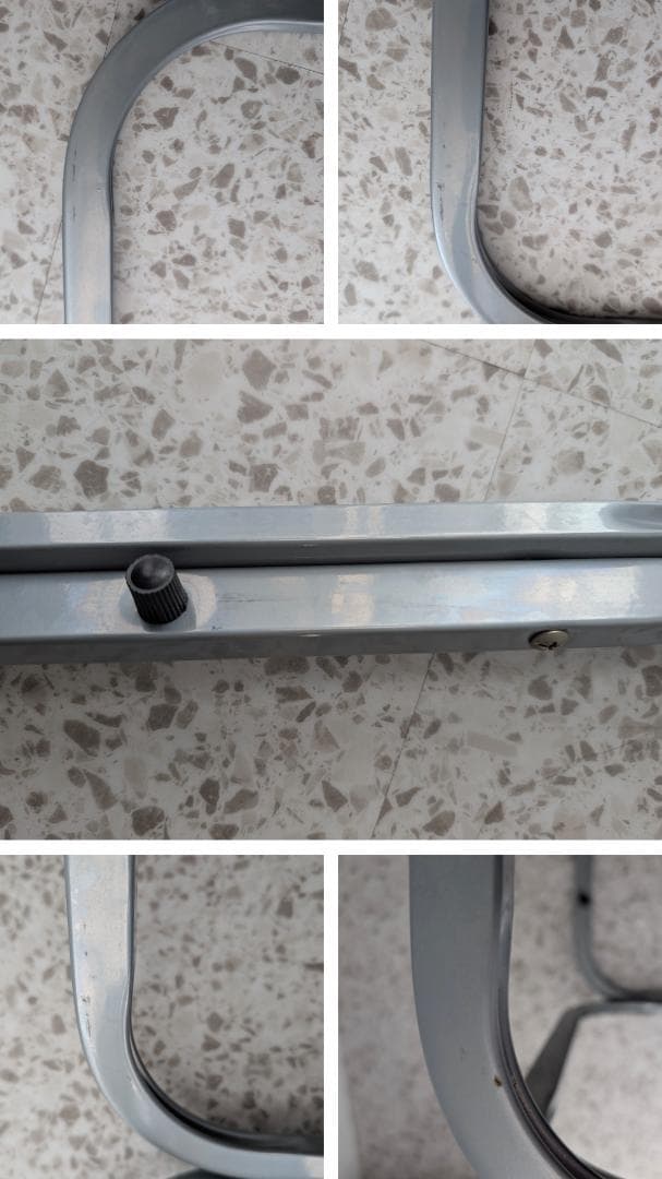 90s ビンテージ メタルフレーム ガラス テーブル スペースエイジ ポップ