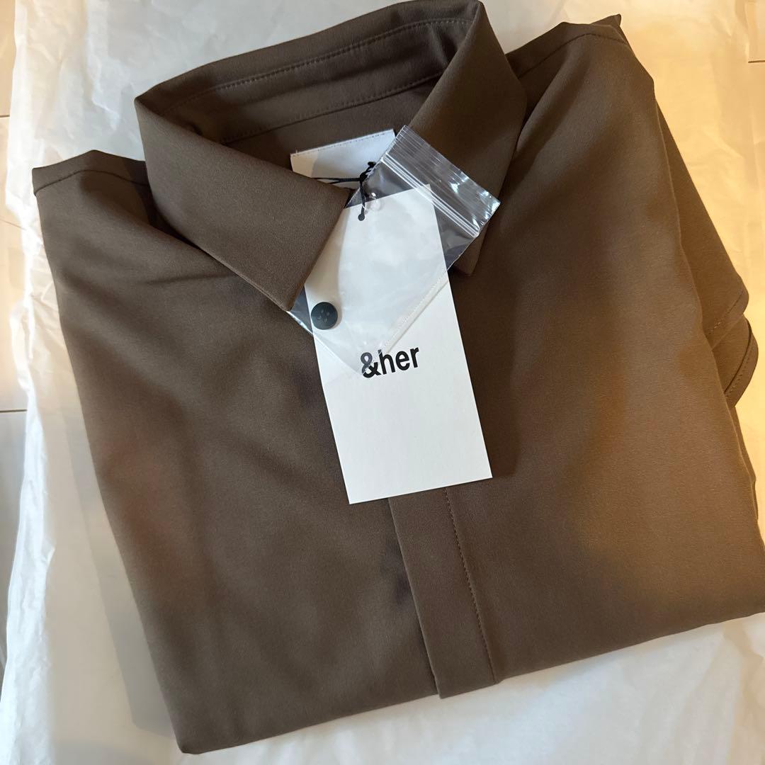 ＆her Side Button Shirts / BROWN