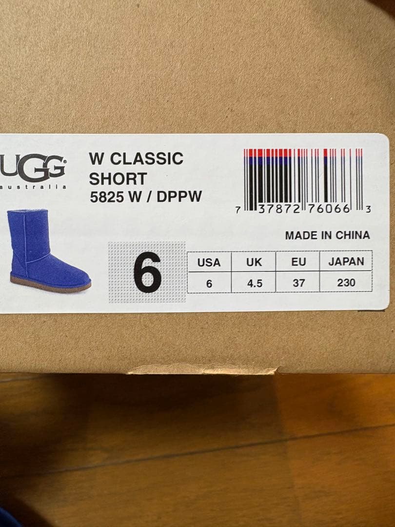 UGG W CLASSIC SHORT 5825 6号 青　新品