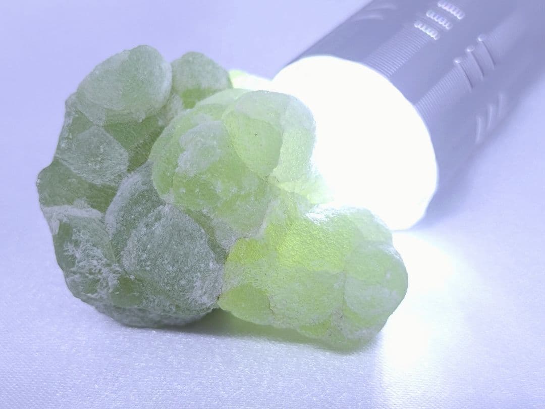 コンゴ産　プレナイト　原石　標本　エピドート 共生　2個セット　ぶどう石　天然石