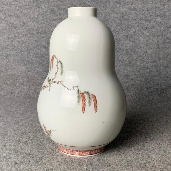 十二代酒井田柿右衛門瓢箪型花器箱入り [B28490]