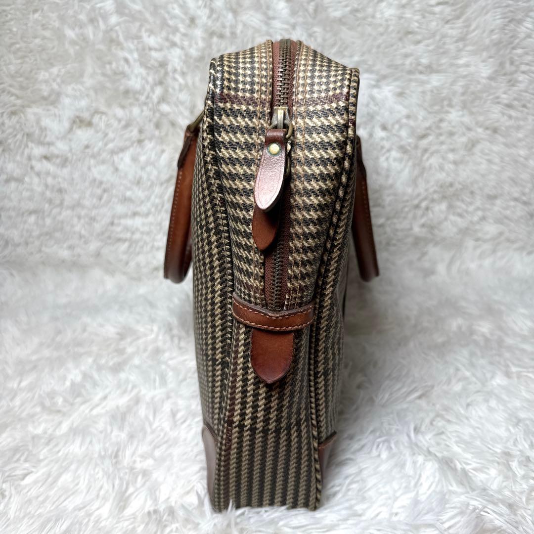 ポロラルフローレン ビジネスバッグ A4可能 千鳥格子 ブリーフケース ロゴ金具