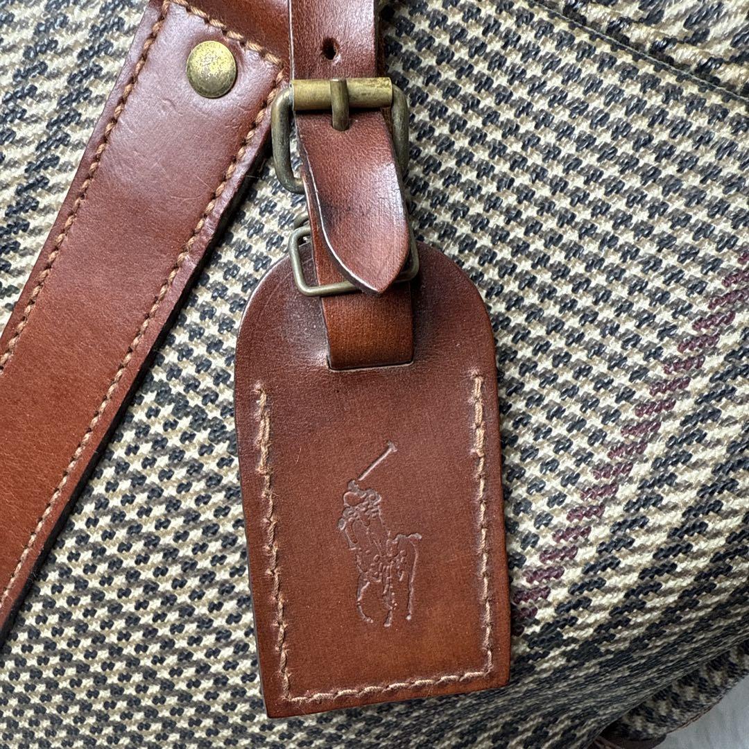 ポロラルフローレン ビジネスバッグ A4可能 千鳥格子 ブリーフケース ロゴ金具