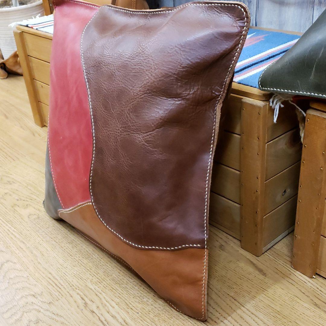 牛革、レザークッションカバー