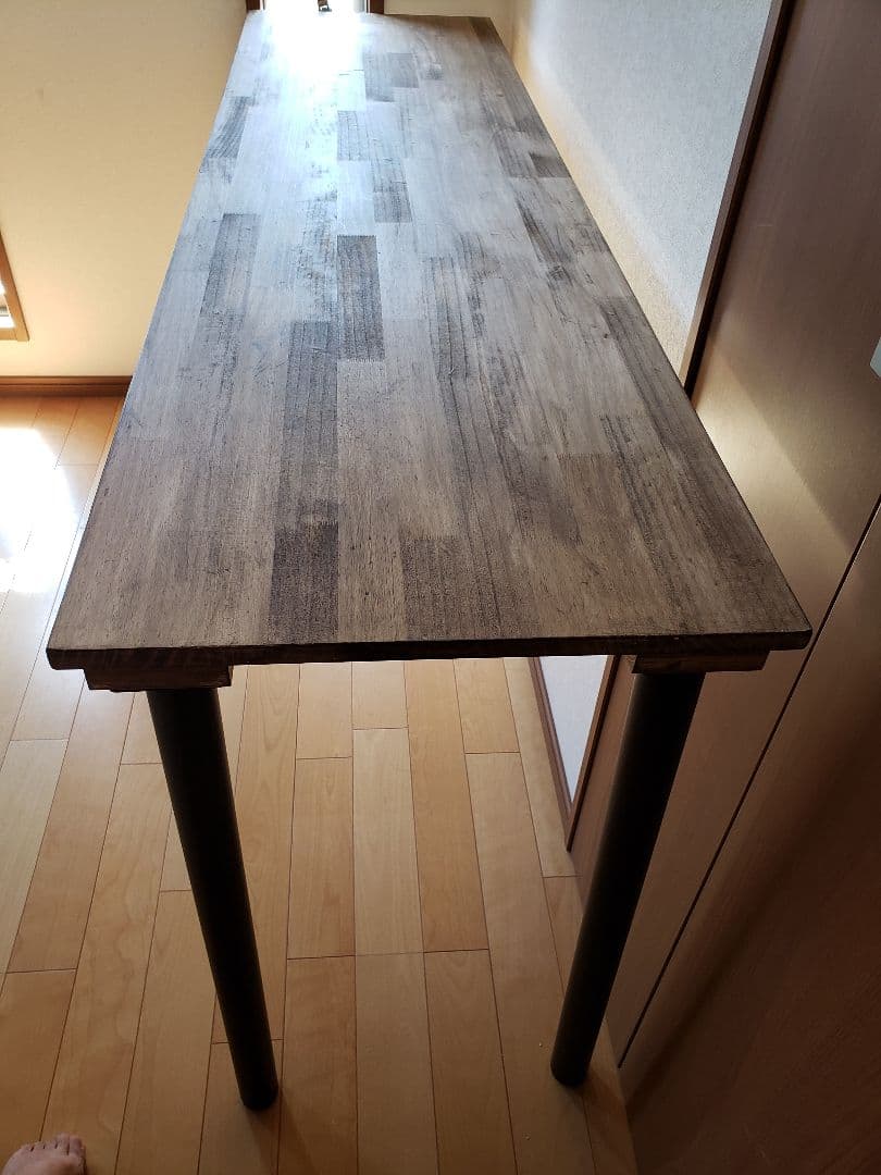 【PINK LEMONADEさん】×45　木製脚カウンターテーブル2脚