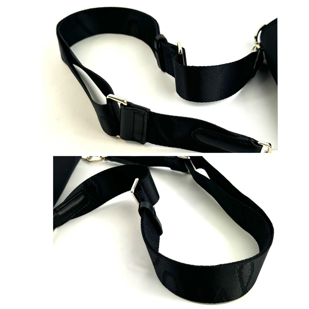 【未使用】ポールスミス　ボディバッグ　斜め掛け　ナイロン　レザー　黒